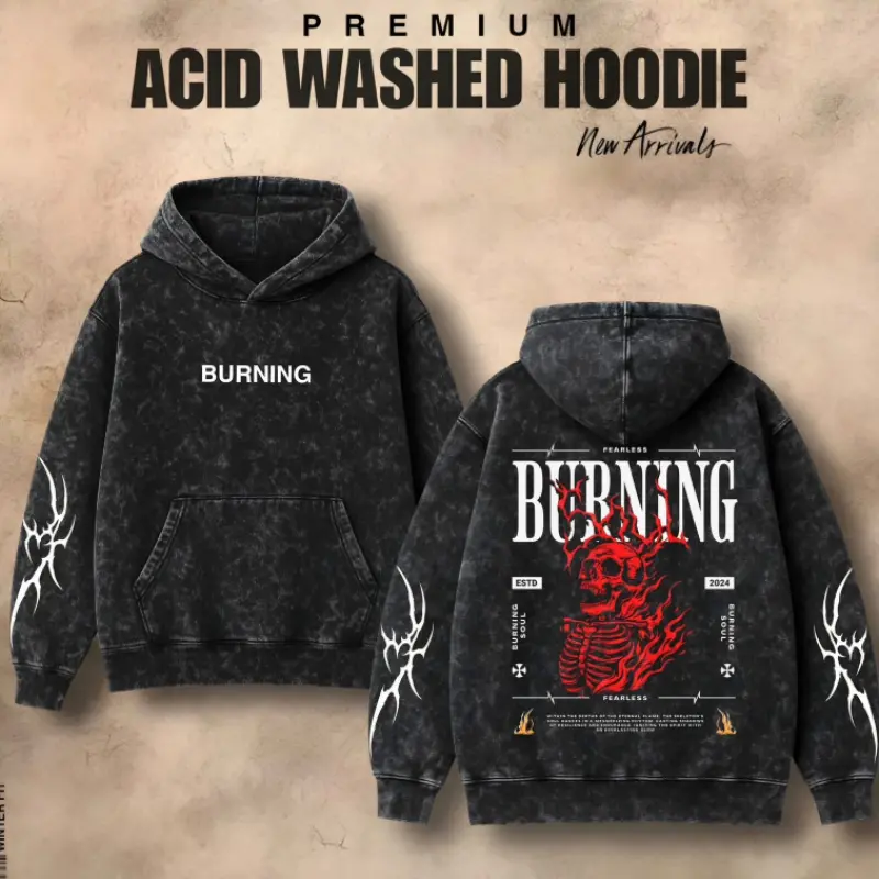 Acid Wash Hoodies Code: 002